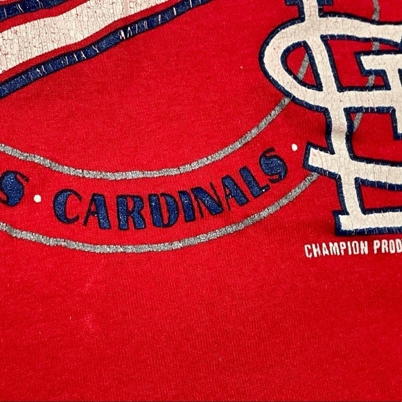 Vintage St. Louis Cardinals MLB Baseball 1980s Crewneck Top Tee Tshirt - Picture 5 of 6